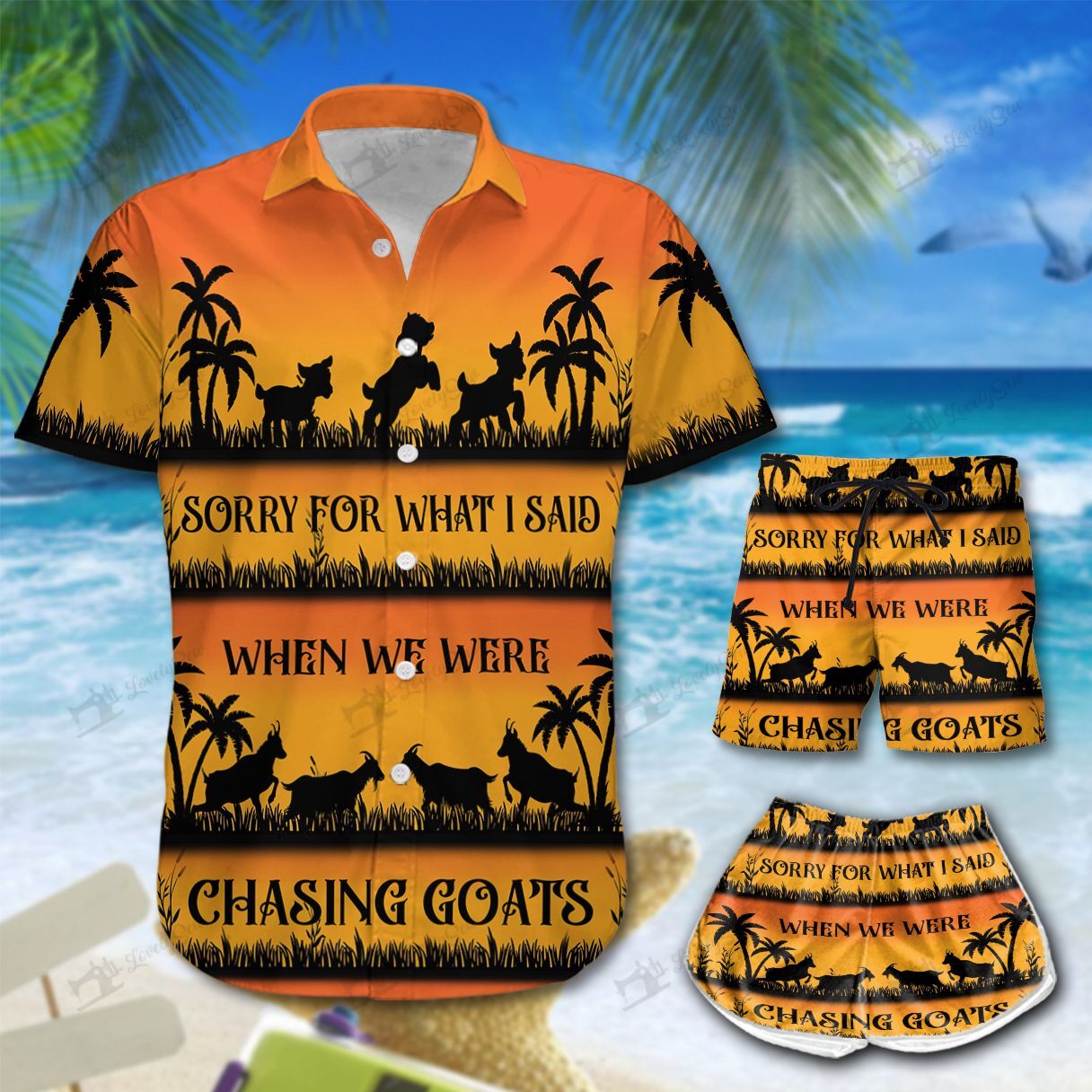 Chasing Goats Hawaiian Shirt Shorts Ha12392