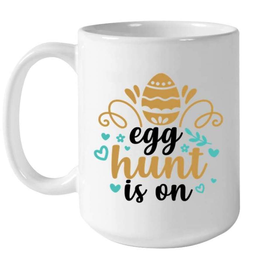 Egg hunt is on coffee mug