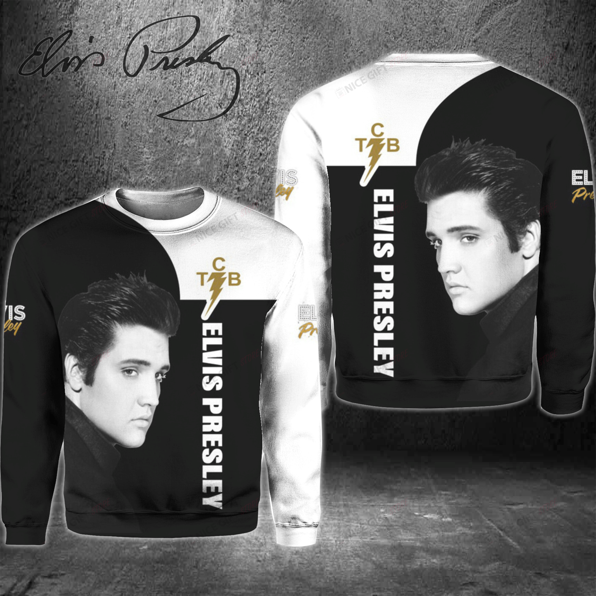 Elvis Presley Crewneck Sweatshirt 3Cs-N1K1