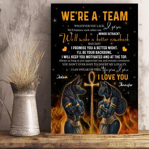 Black Couples To Lover Personalized Poster – We’re A Team Whatever You Lack I Got You – Home Decor Gift For Lover