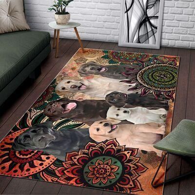 Labrador Retriever Dog Halloween Rug