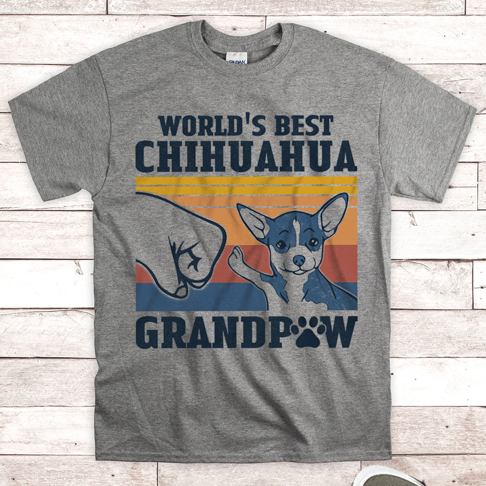 World’S Best Chihuahua Grandpaw Shirt Gift For Chihuahua Grandpa M0402 Nh95