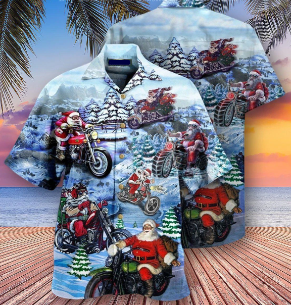 Christmas Gifts Driving With Santa Claus Hawaiian Shirt Summer Beach Clothing Clothes For Men Women Ht