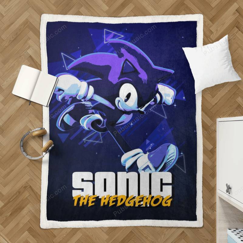 Sonic The Hedgehog – Retro Geeks Sherpa Fleece Blanket