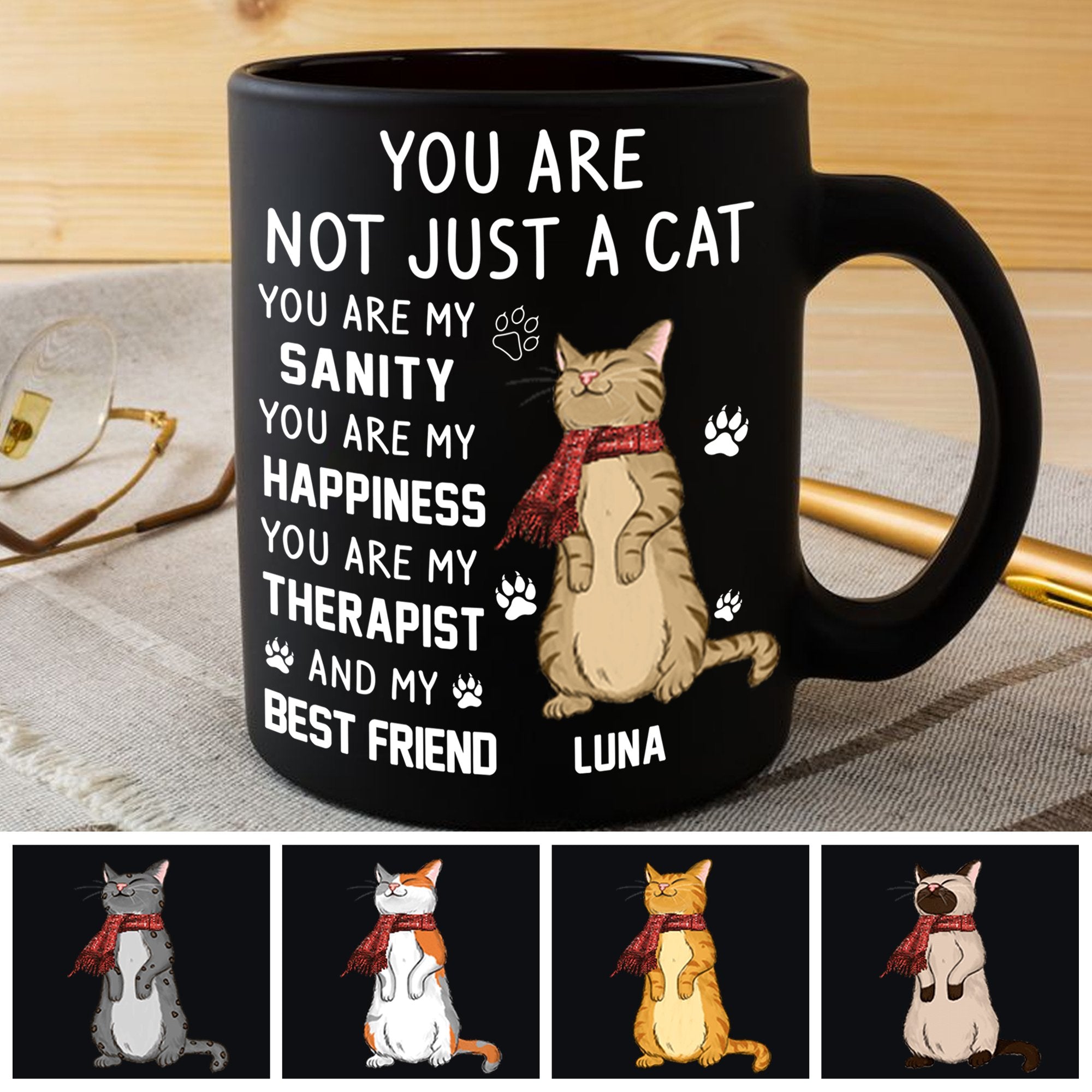 Custmized Coffee Mugs Cats Are Best Friend Kitten Love Gift Idea