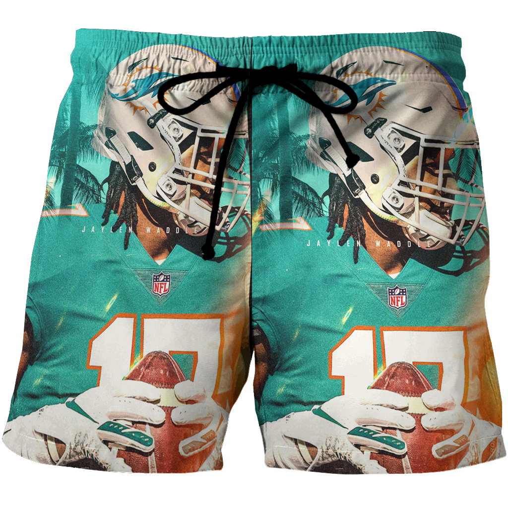 Miami Dolphins Jaylen Waddle5 3D All Over Print Summer Beach Hawaiian Short