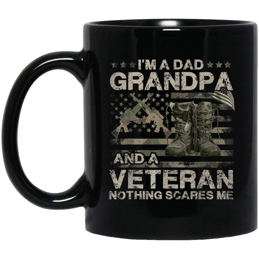 Veteran Father Day Shirt Im A Dad Grandpa And Veteran Camo Mug