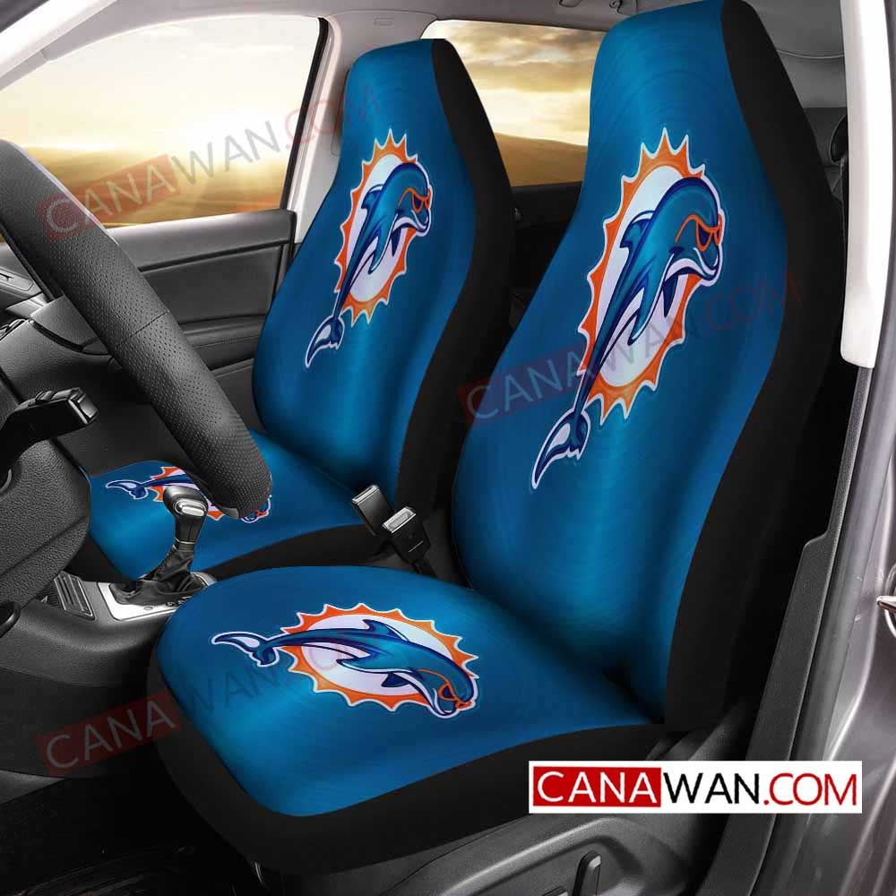 Miami Dolphins Style005 3D Customized Personalized Car Seat Cover