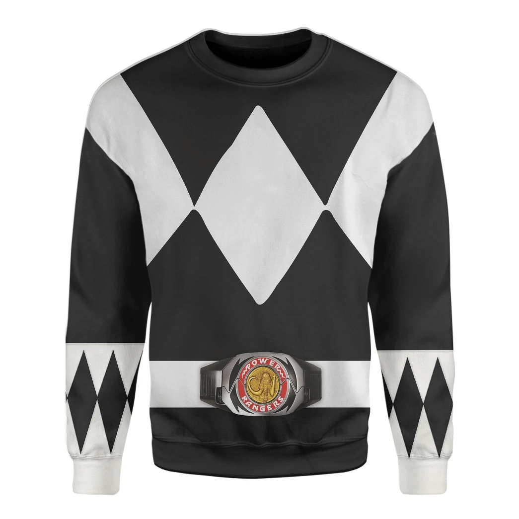 Alohazing 3D Movie Mighty Morphin Black Power Rangers Custom Sweatshirt