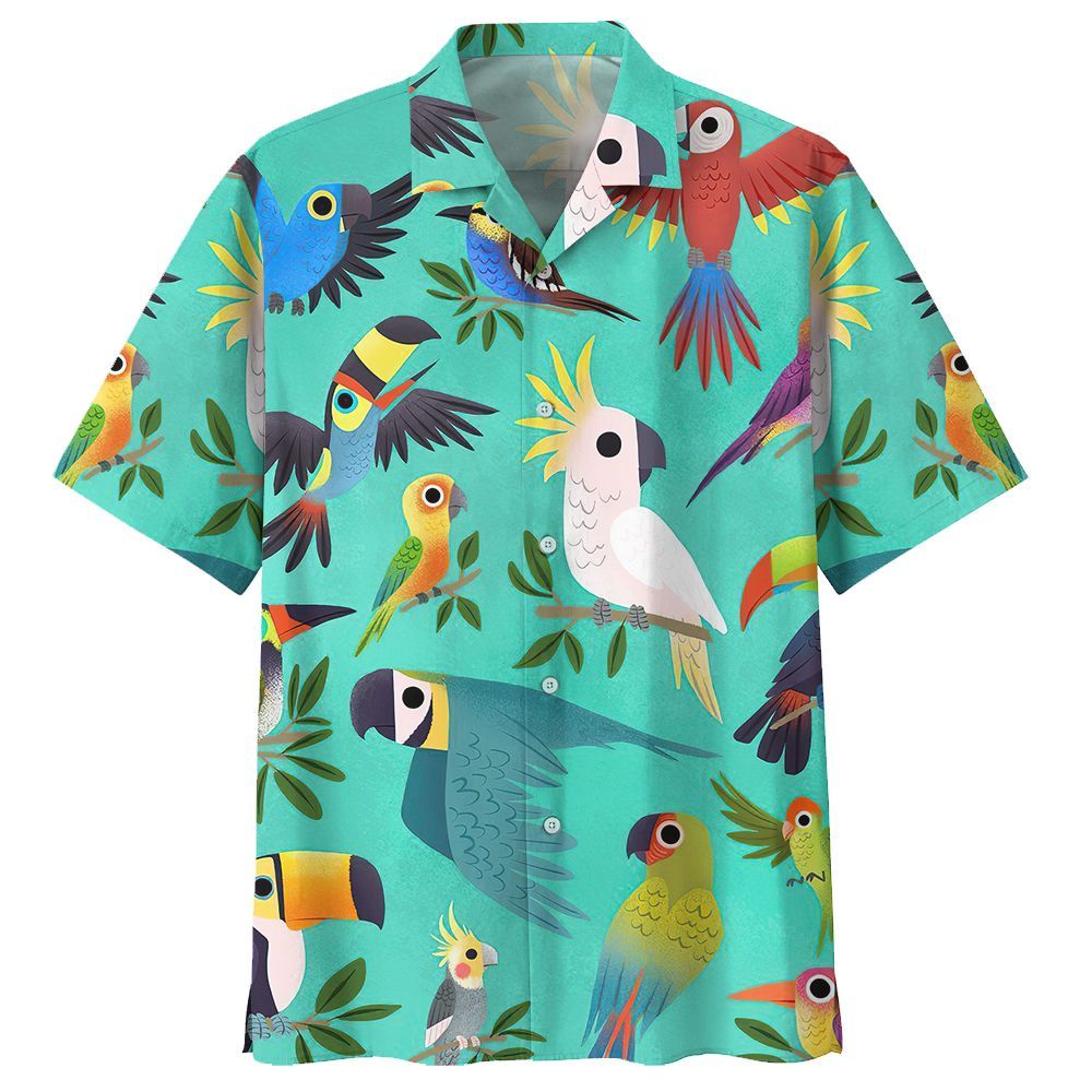 Parrot Blue Awesome Design Unisex Hawaii Shirt For Men And Women Ha10311