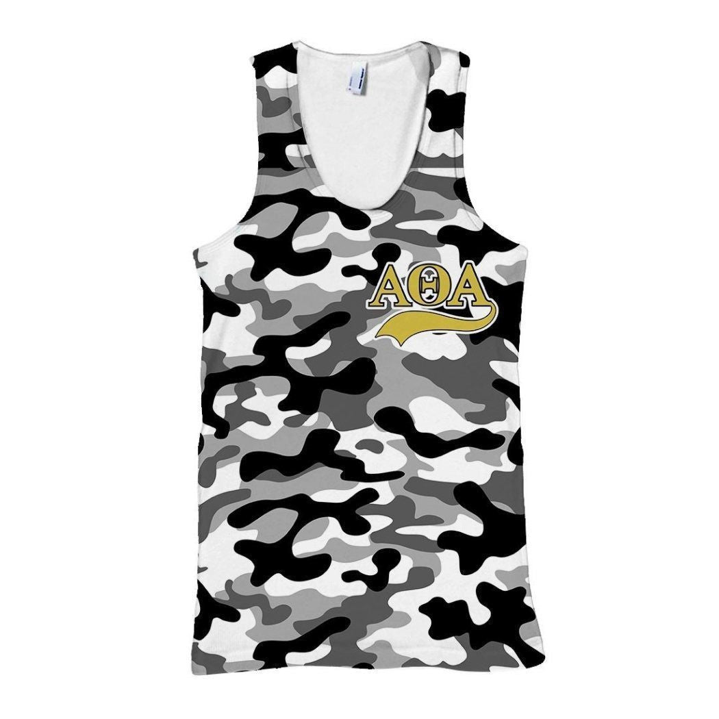 Wonderprint Tank Top Camouflage Alpha Phi Alpha Sphinx 1906 Tank Top