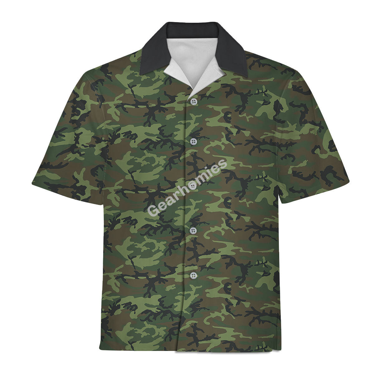 American Erdl Lowland Camo Hawaiian Shirt