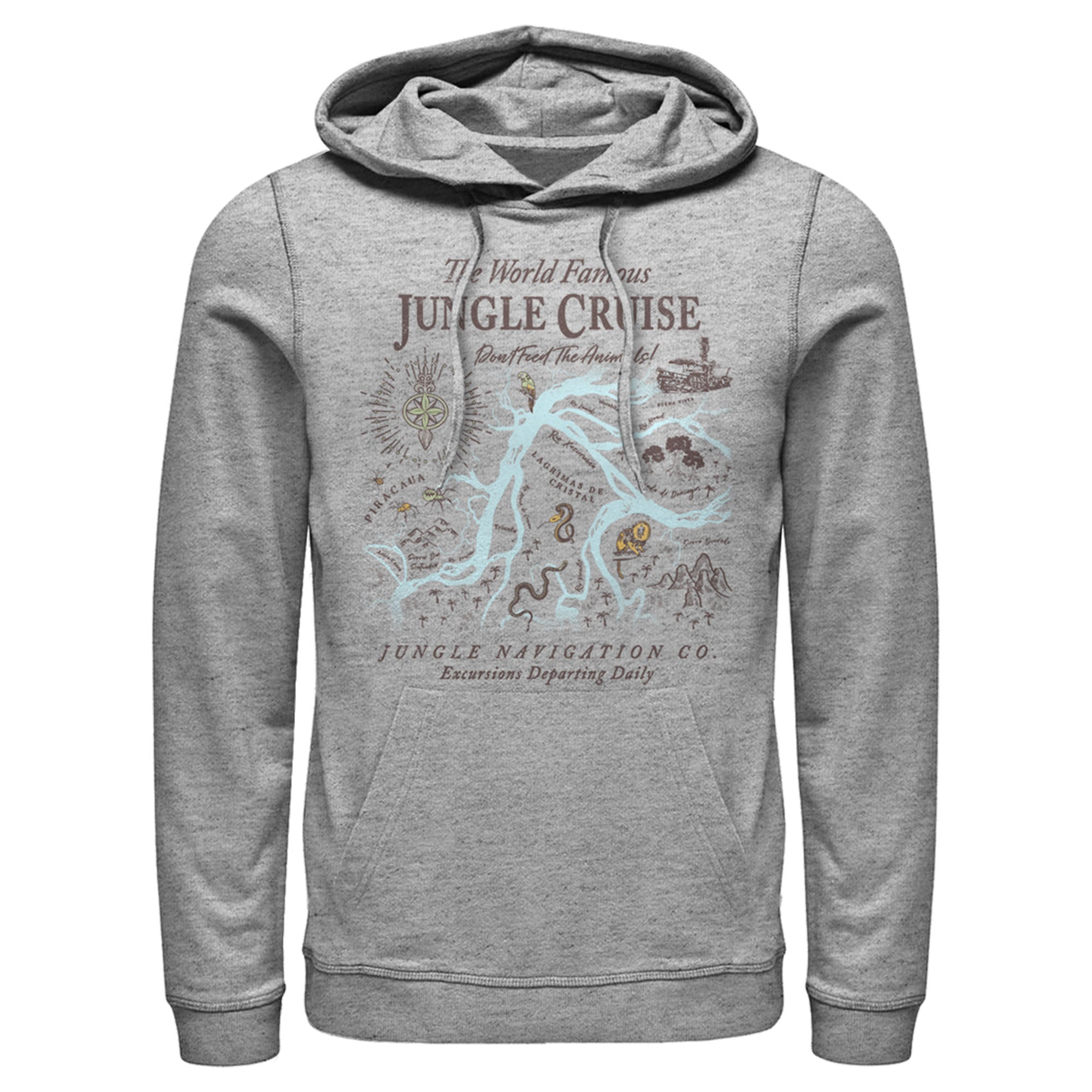 Jungle Cruise Men’S Excursion Map  Pull Over Hoodie