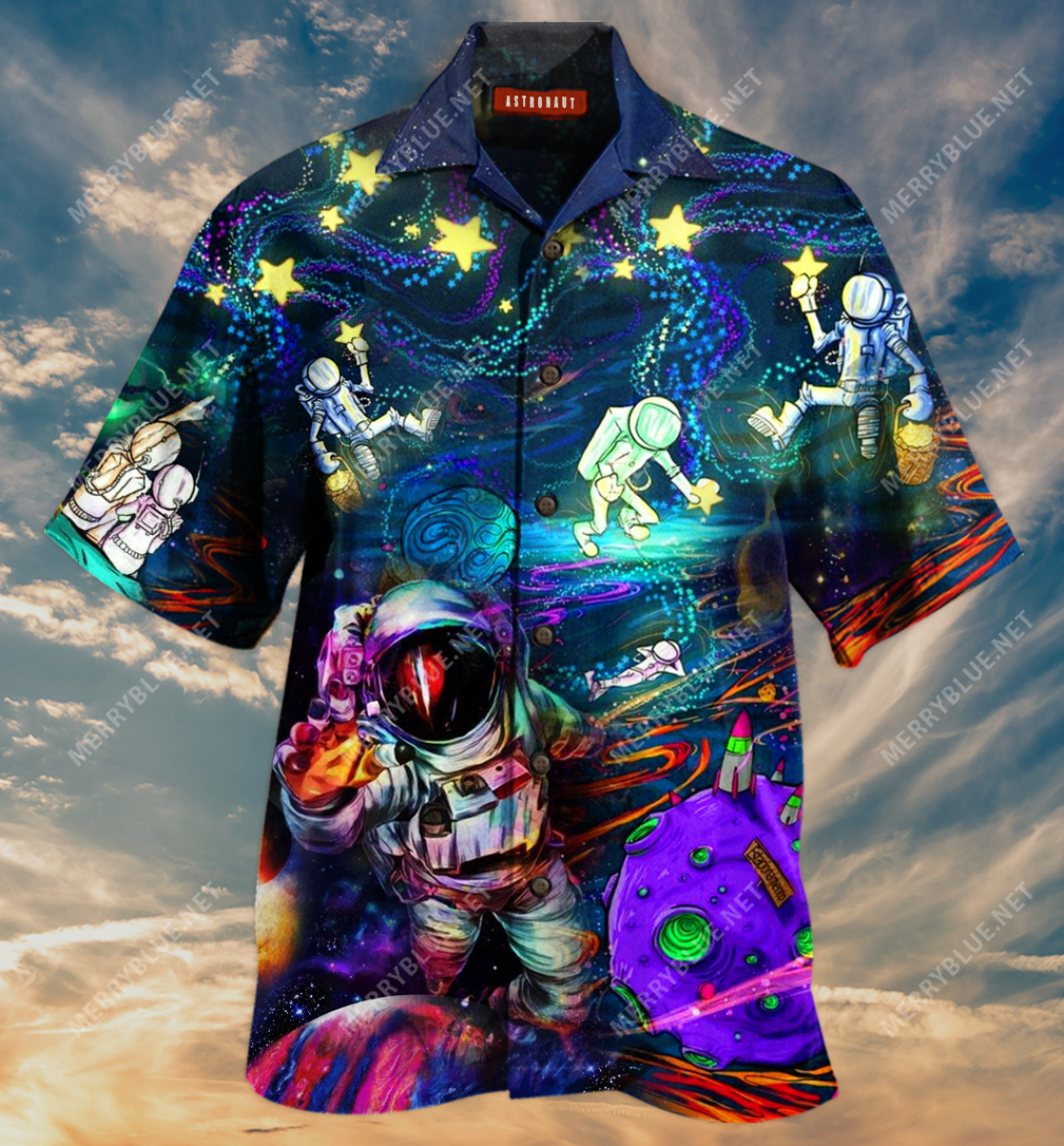 Amazing Astronauts In The Galaxy Unisex Hawaii Shirt Ha80131