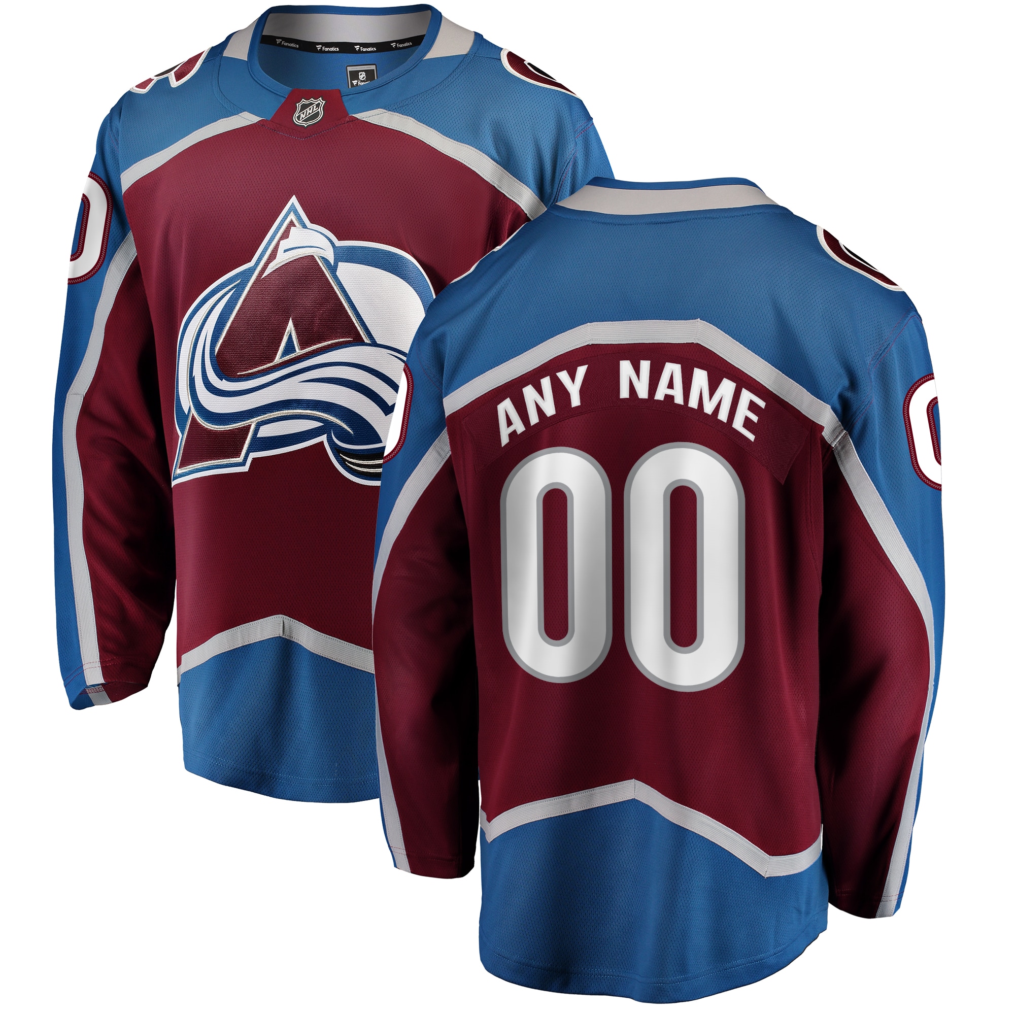 Colorado Avalanche Branded Home Breakaway Custom Jersey – Maroon