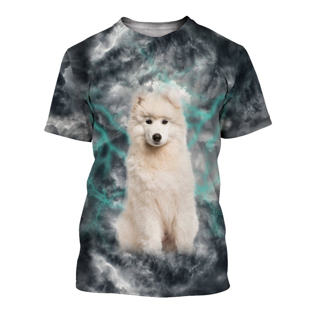 Samoyed Storm 3D All Over Printed Shirts