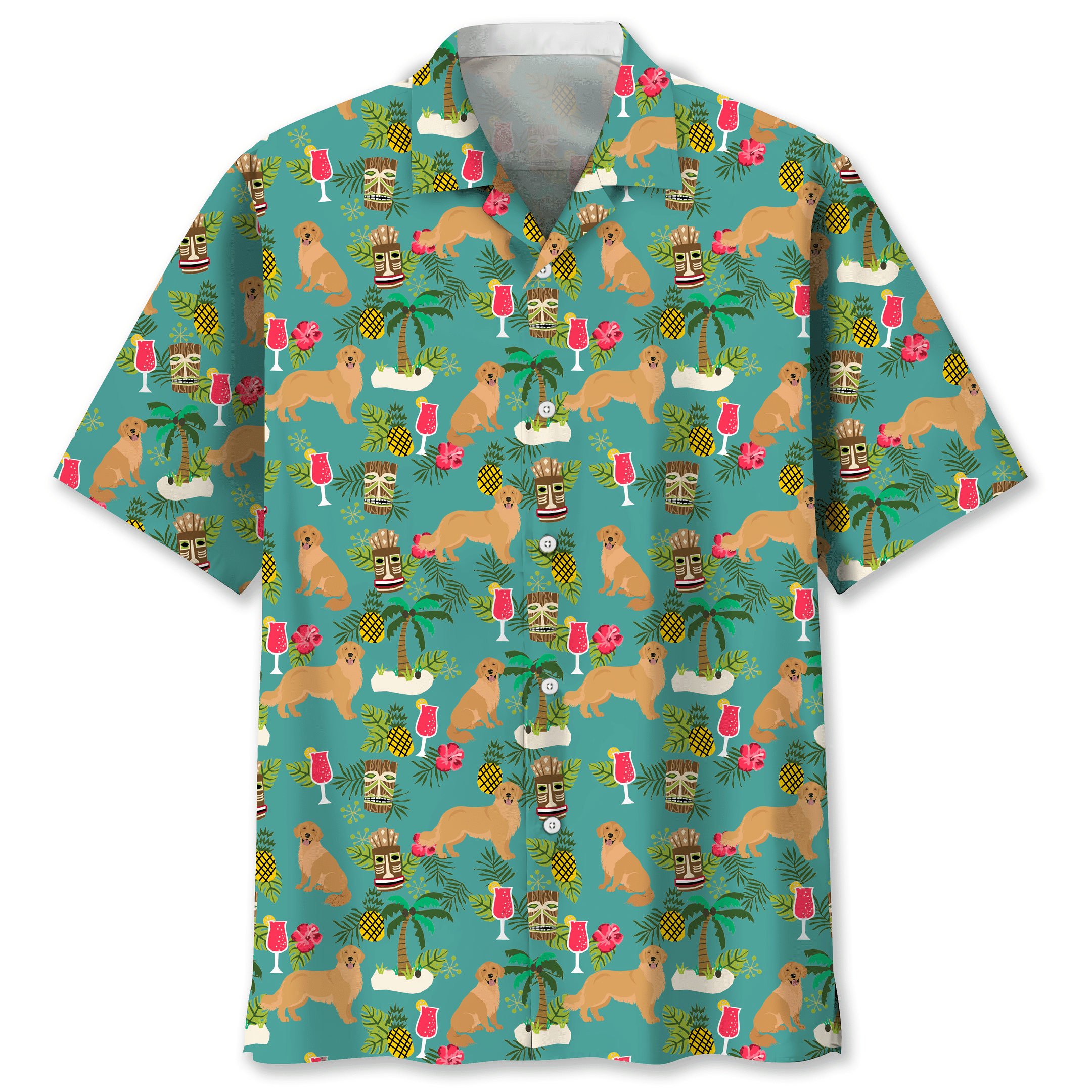 Golden Retriever Hawaii Beach Hawaii Aloha Shirt For Dog Lover Ha102546