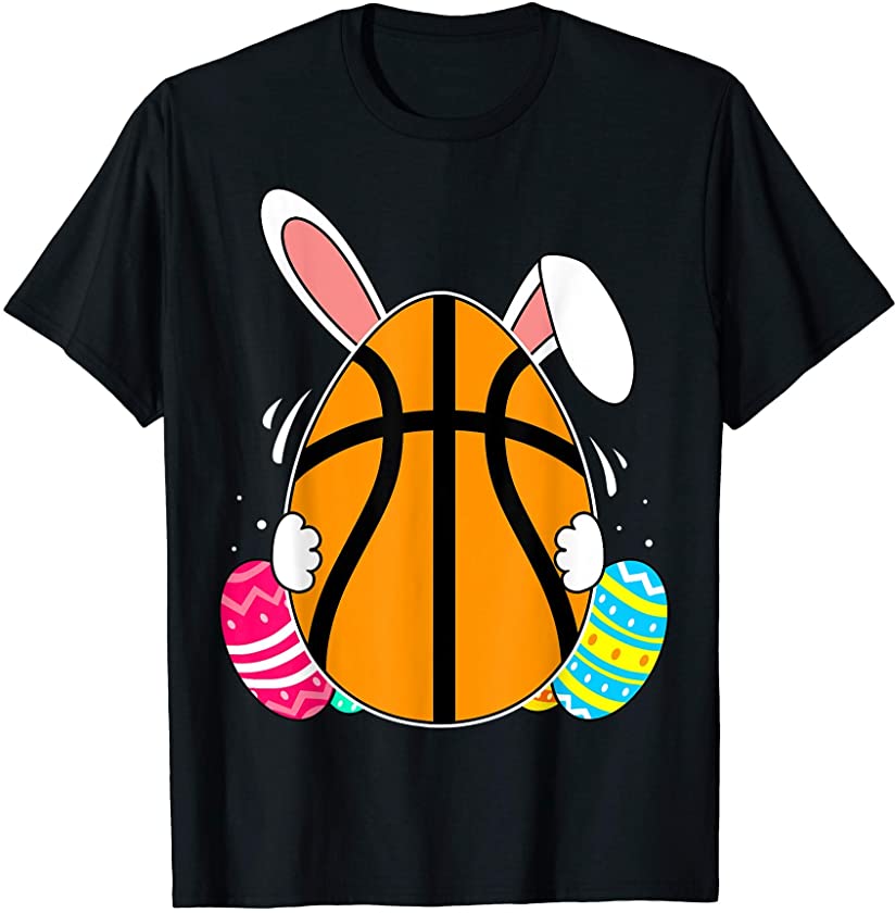 Basketball Bunny Ears Eggs Costume Easter Day Gift Mens Boys T-Shirt