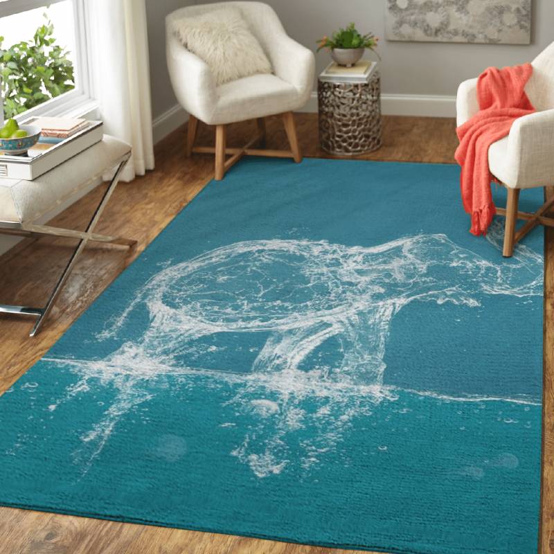 Water Elephant – Animals Area Rug Carpet