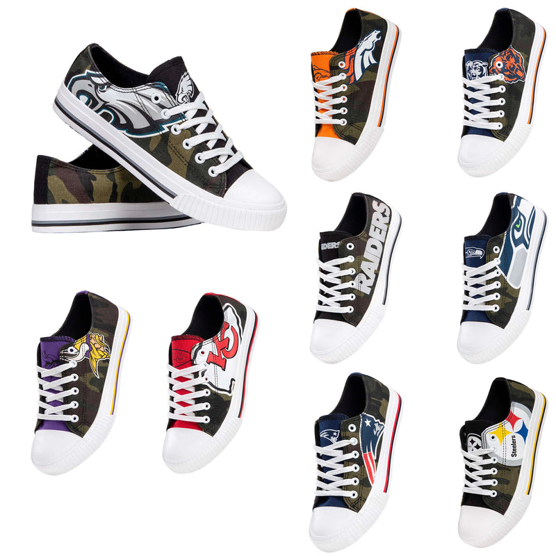 NFL Womens Camo Low Top Canvas Shoes – Pick Your Team!