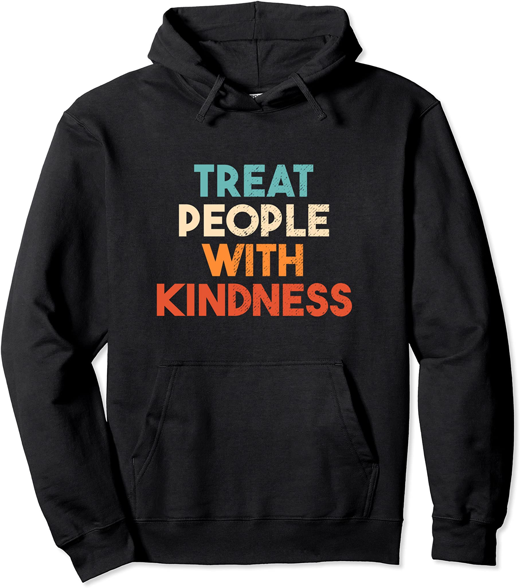 Treat People With Kindness Cute Retro Style Pullover Hoodie