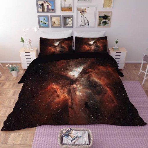 Universe Outer Space Themed Galaxy 9 Duvet Cover Pillowcase Home Decor 3D Bedding Set