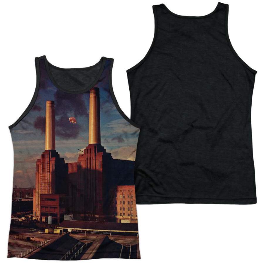 Pink Floyd Special Order Animals Men’s Black Back 100% Polyester Regular Fit Tank Top