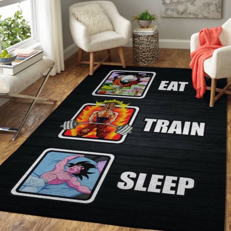 Eat Train Sleep Goku Area Rug – Carpet