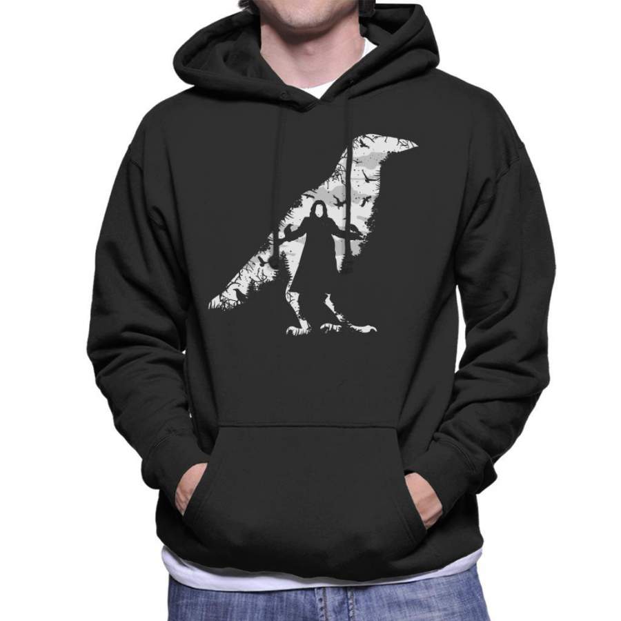 Crow Night Sky Collage Men’s Hooded Sweatshirt