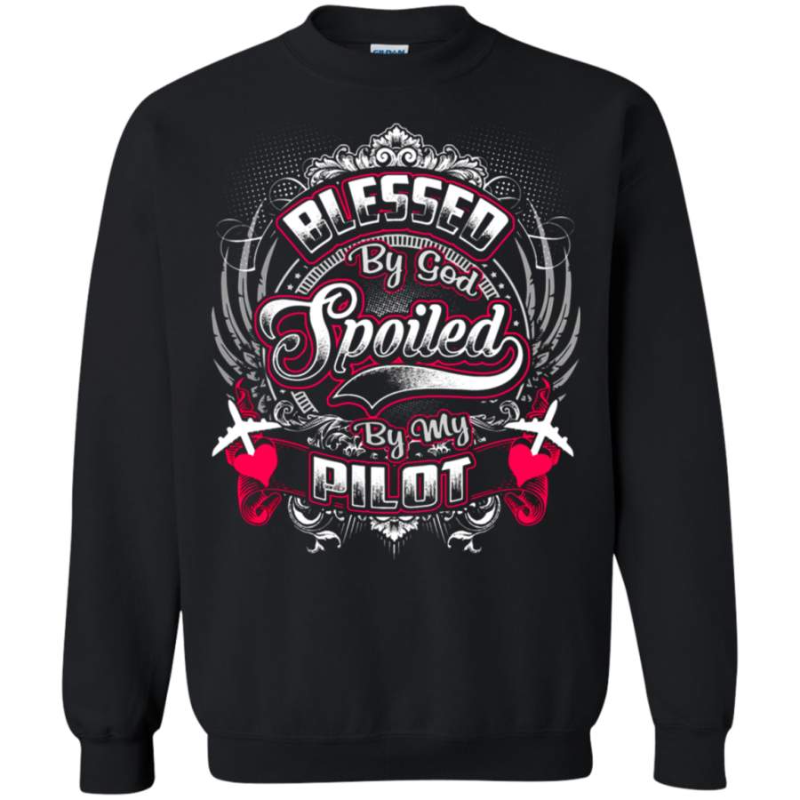 AGR Blessed By God Spoiled By My Pilot Sweatshirt