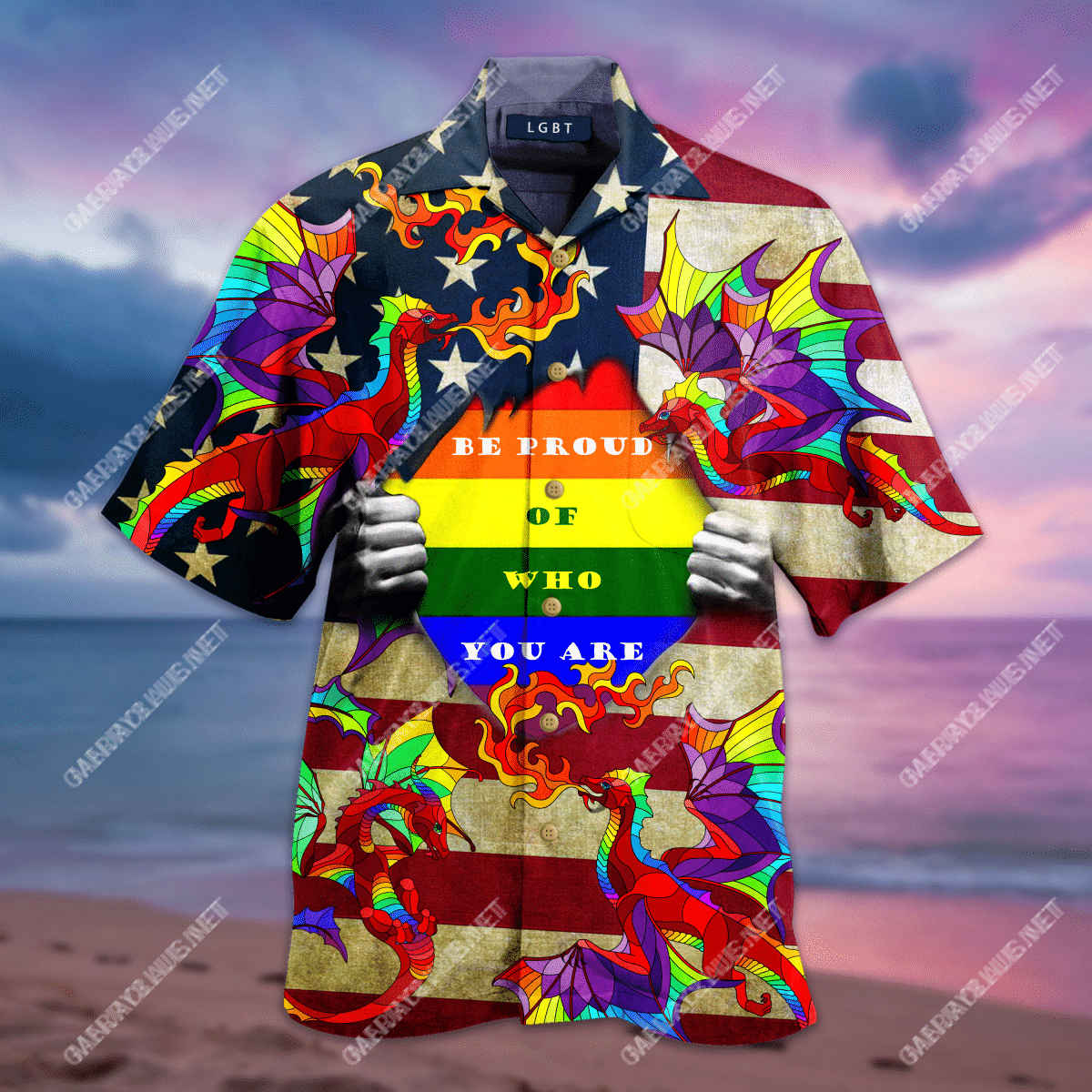 Order Amazing Rainbow Dragon Lgbt Unisex Hawaii Shirt Ha64707