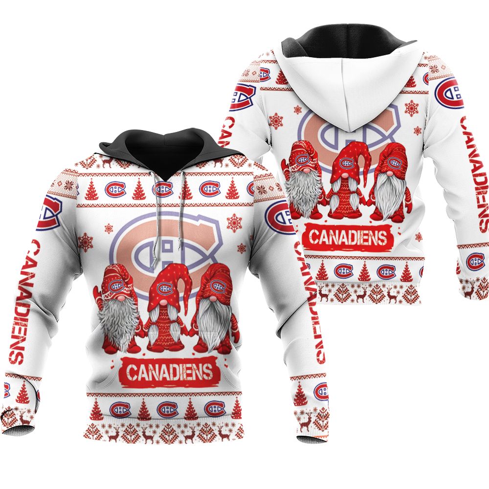 christmas gnomes Montreal Canadiens ugly christmas 3d printed sweatshirt 3d 3d Hoodie Sweater Tshirt