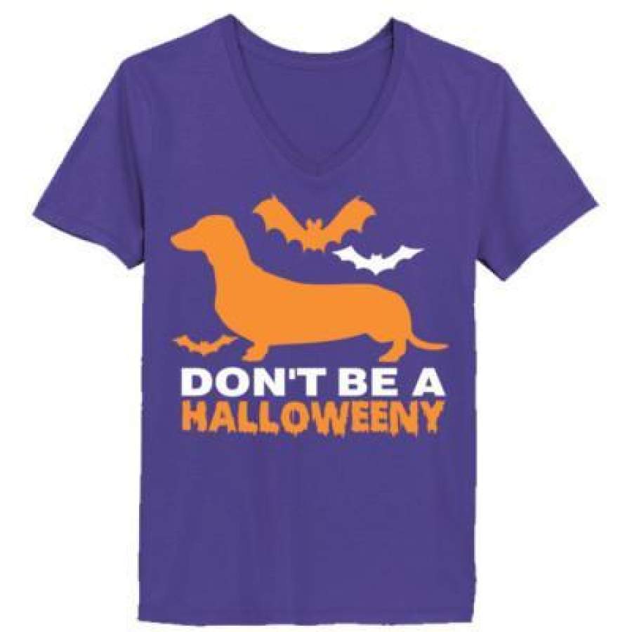 AGR Dont Be A Halloweeny – Ladies’ V-Neck T-Shirt