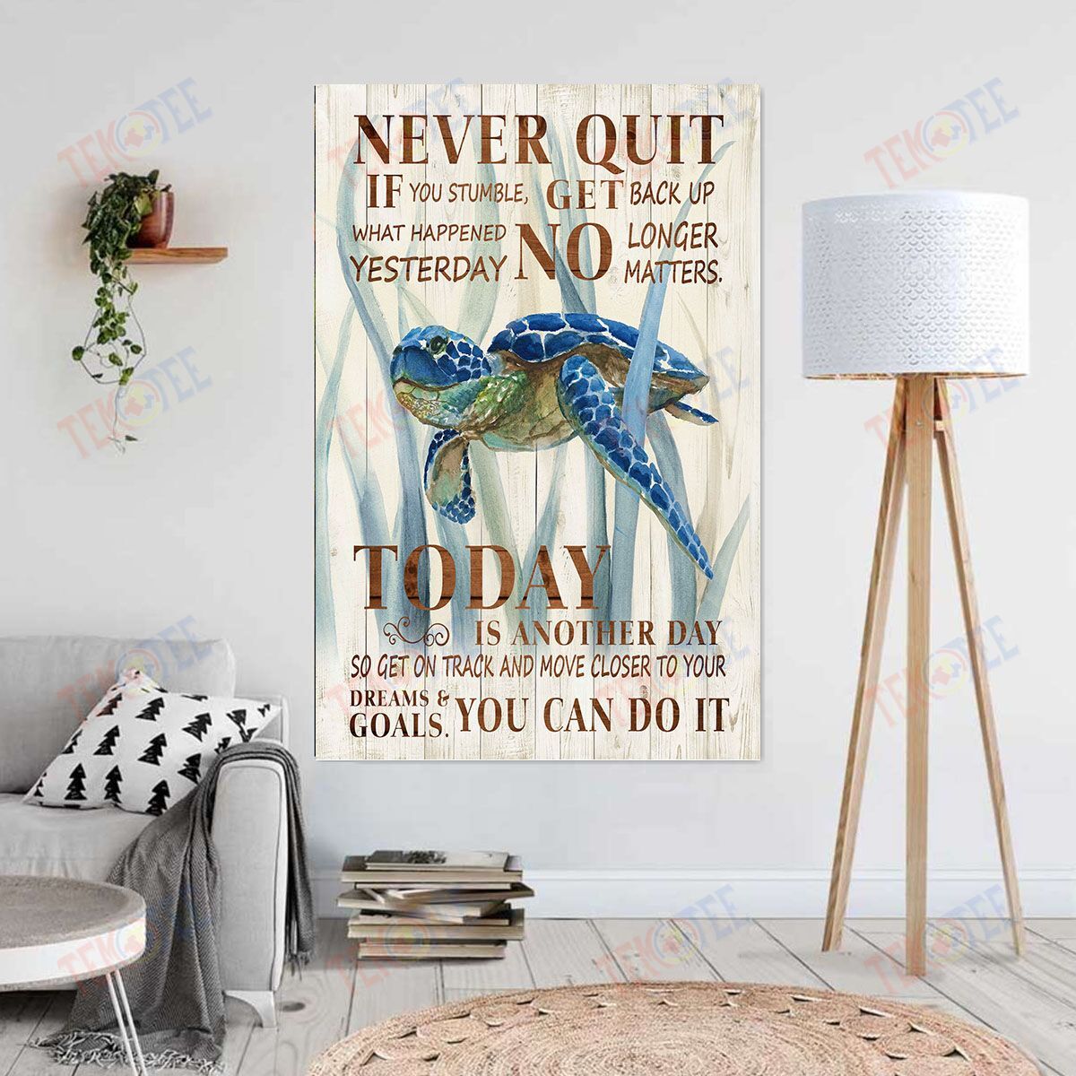 Canvas Wall Art Never Quit You Can Do It Wall Art Home Decoration