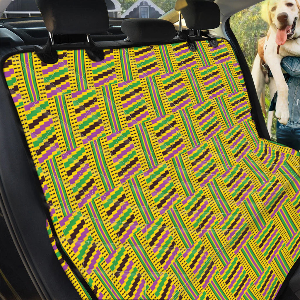 Ghana Kente Pattern Print Pet Car Back Seat Cover