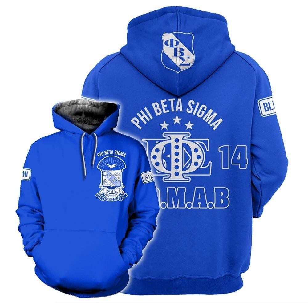 Fraternity Hoodie – Blue Phi Phi Beta Sigma Fraternity Hoodie