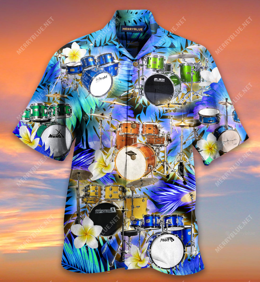 Life Is Better With Drums And Plumerias Unisex Hawaii Shirt Ha44102