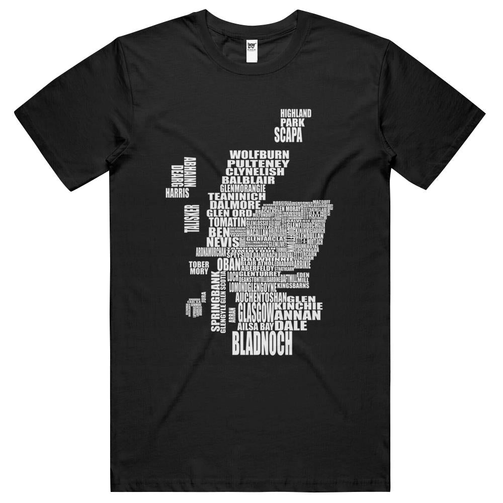 Distillery Map Of Scotland T Shirts