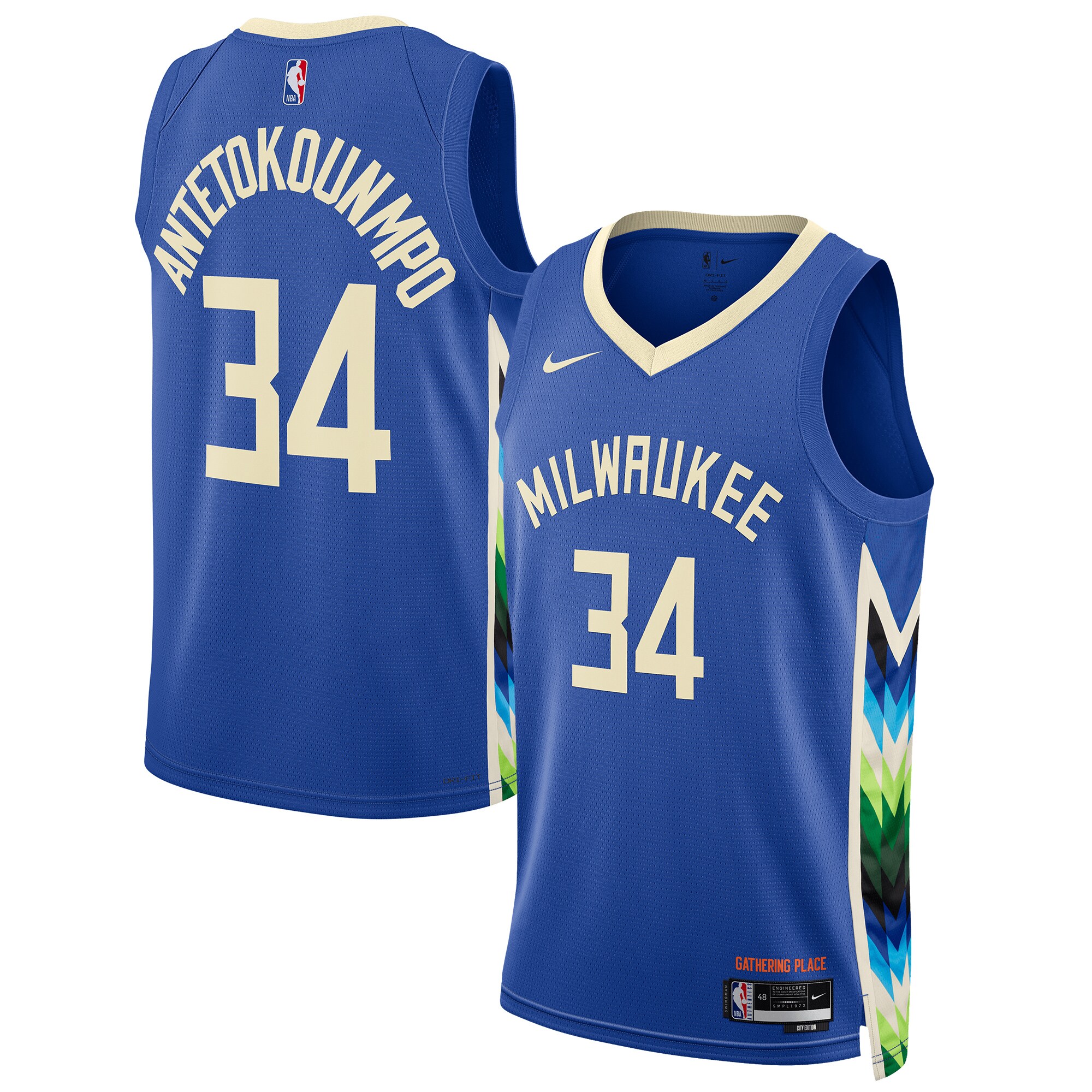 Giannis Antetokounmpo Milwaukee Bucks Unisex 2022/23 Swingman Jersey – City Edition – Royal