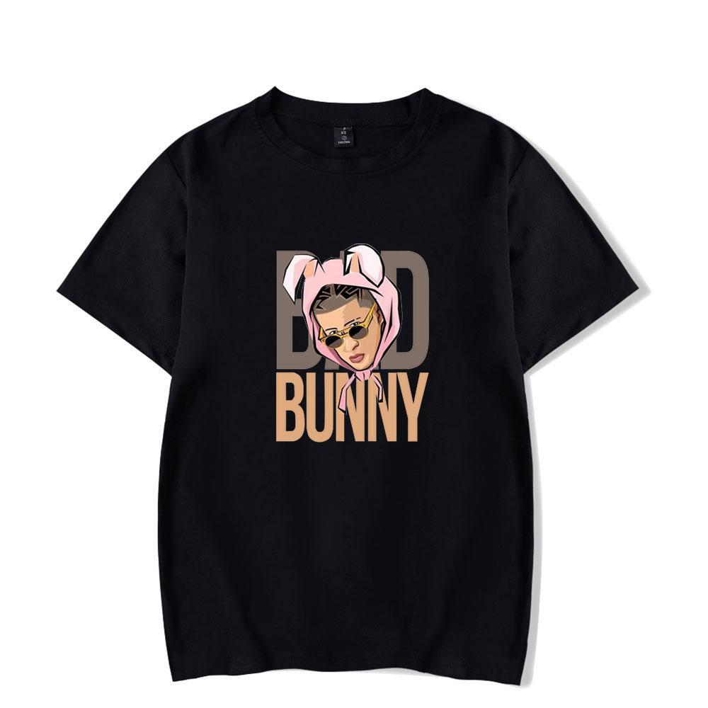 Bad Bunny T-Shirt Short Sleeve Summer Top For Adult