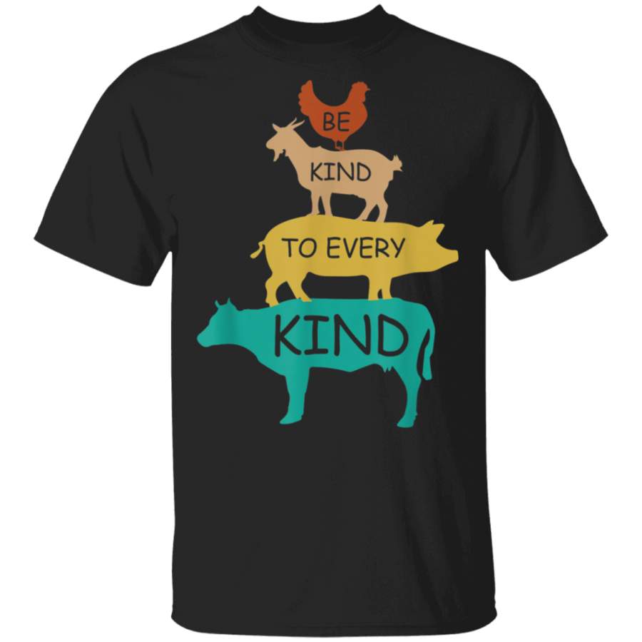 Be Kind To Every Kind Shirt Retro Vintage Vegetarian Vegan TShirt father’s day t shirts