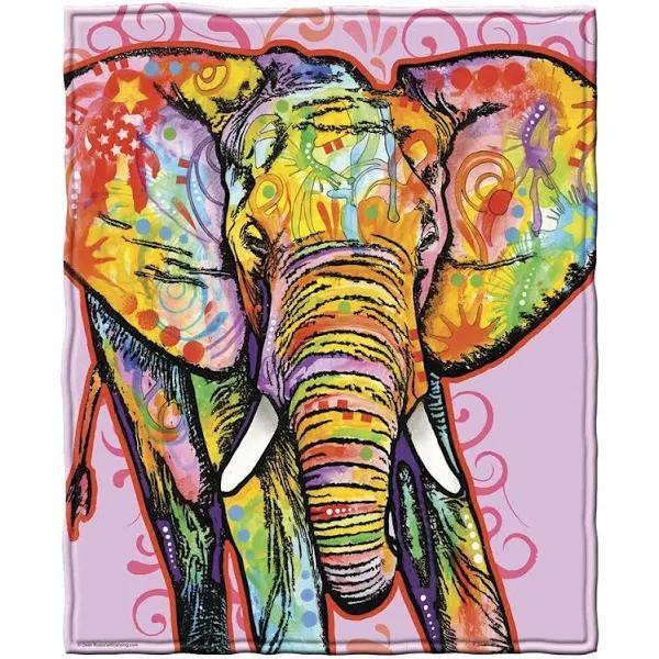 Dawhud Direct Dean Russo Elephant Super Soft Plush Fleece Throw Blanket ...