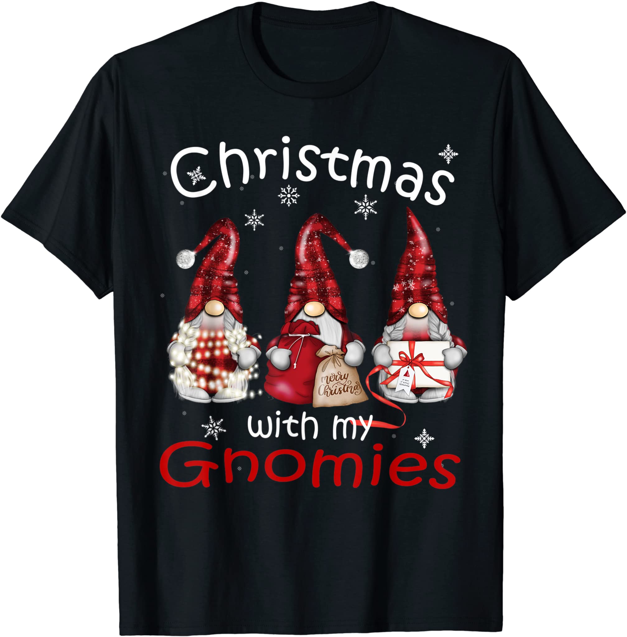 Gnome Family Christmas Shirts For Women Men – Buffalo Plaid T-Shirt