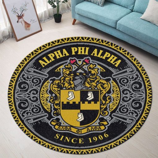 Alpha Phi Alpha Round Carpet All Over Print