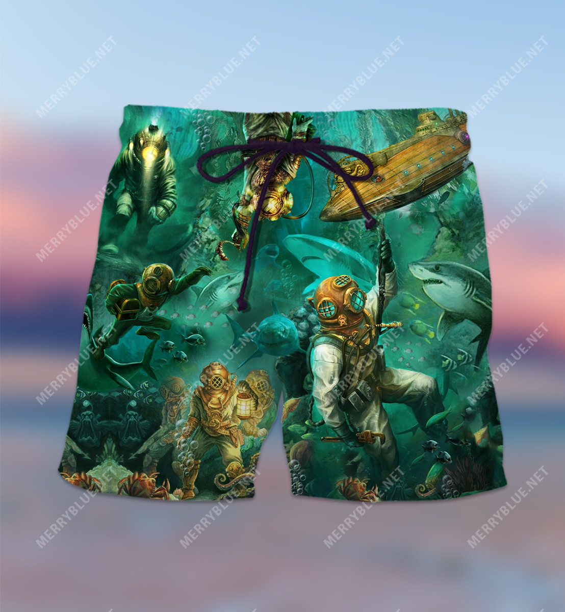 Into The Sea I Go Unisex Hawaii Short Ha19114