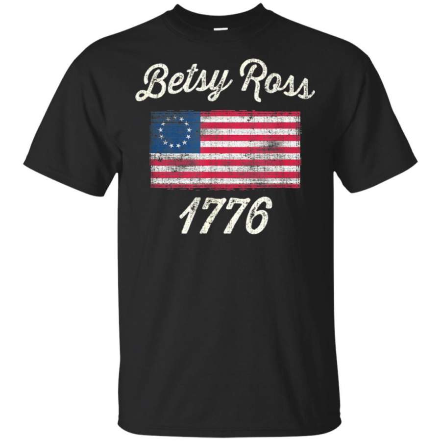 God Bless America Betsy Ross Flag 1776 Vintage T-shirt