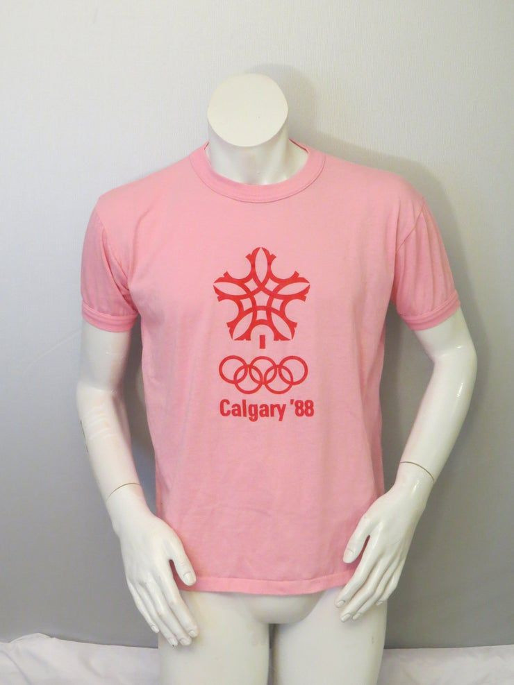 1988 Winter Olympics Game Bright Pink With Logo Shirt