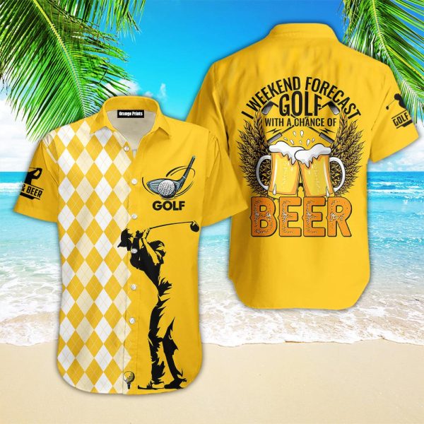 Funny Golf With Beer Hawaii Shirt For Men Women Ha98705