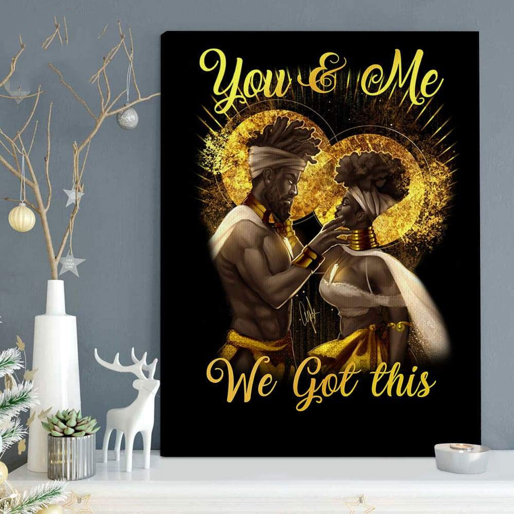 Black King And Queen Customize Name Wall Art Poster