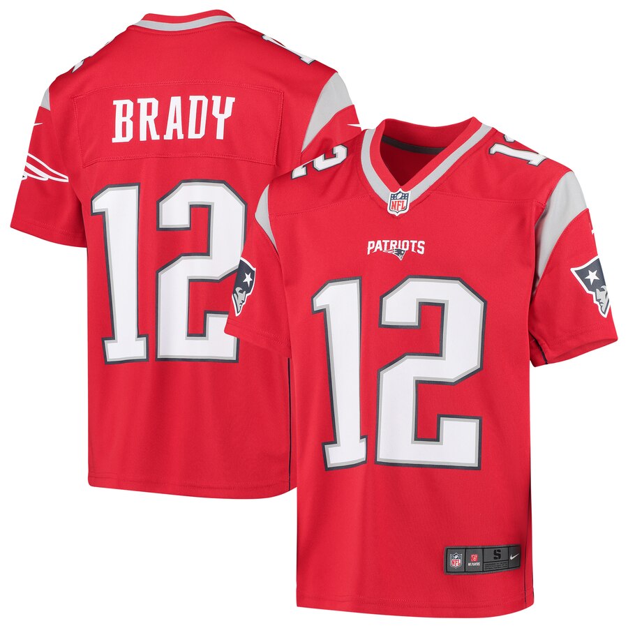 Tom Brady New England Patriots Nike Youth Inverted Game Jersey – Red